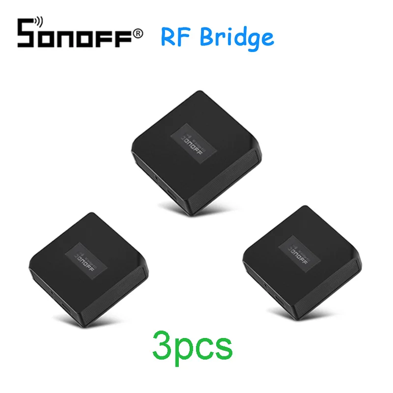 RF Bridge 3pcs Sonoff RF мост WiFi 433 МГц Замена умный дом автоматизация универсальный переключатель Интеллектуальный Domotica Wi-Fi пульт дистанционного управления RF - Комплект: RF Bridge 3pcs