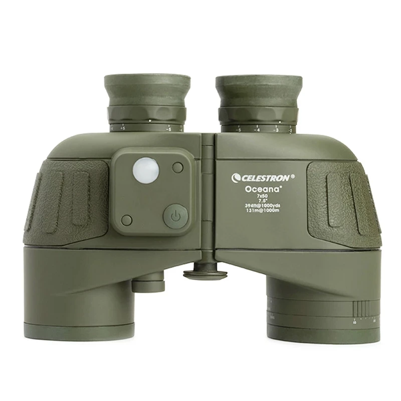 Бинокль Celestron Marine 7x50 компактный водонепроницаемый телескоп с дальномером и