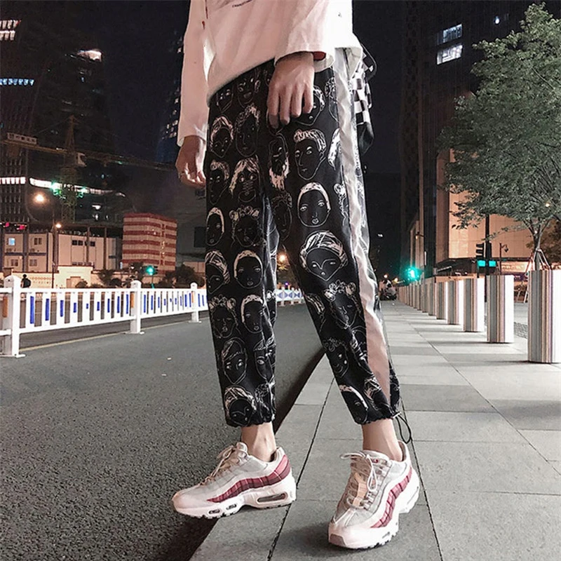 

Reflective Streetwear Pants Men Jogger Ankle-Length Harem Pants Men Clothes 2022 Joggers Trousers Men Pants Casual XXL