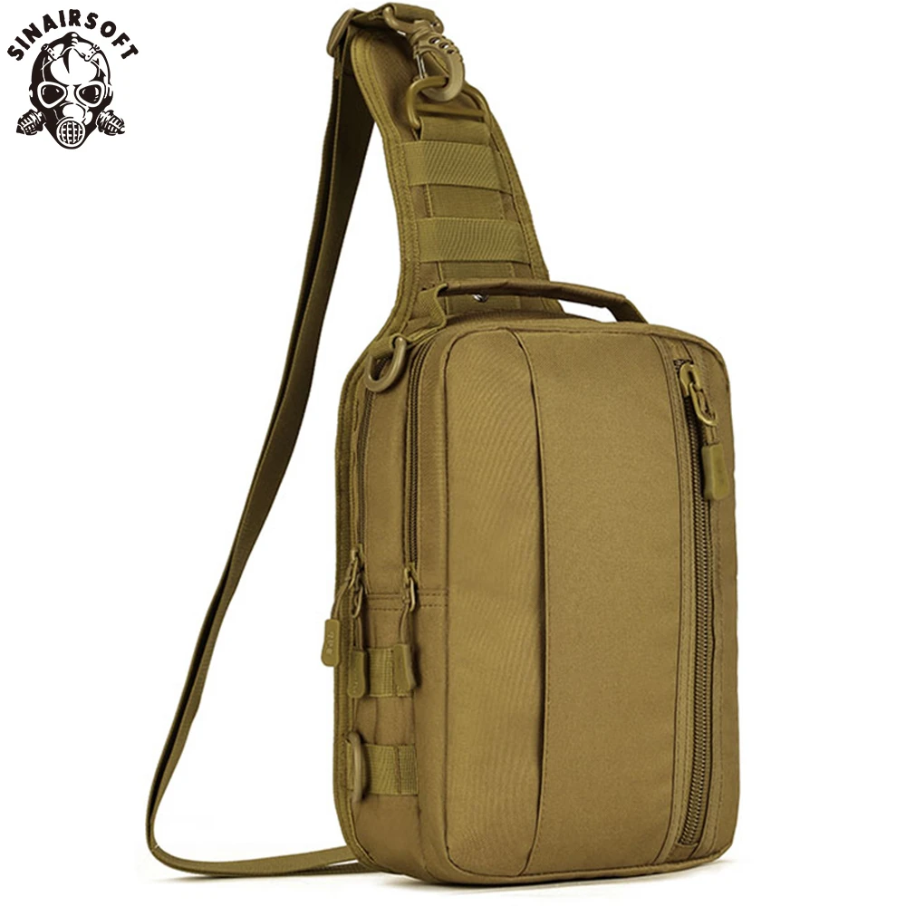 SINAIRSOFT-mochila táctica militar Molle, bolsa de mano deportiva de nailon, 10 pulgadas, para tableta, Camping, caza y pesca