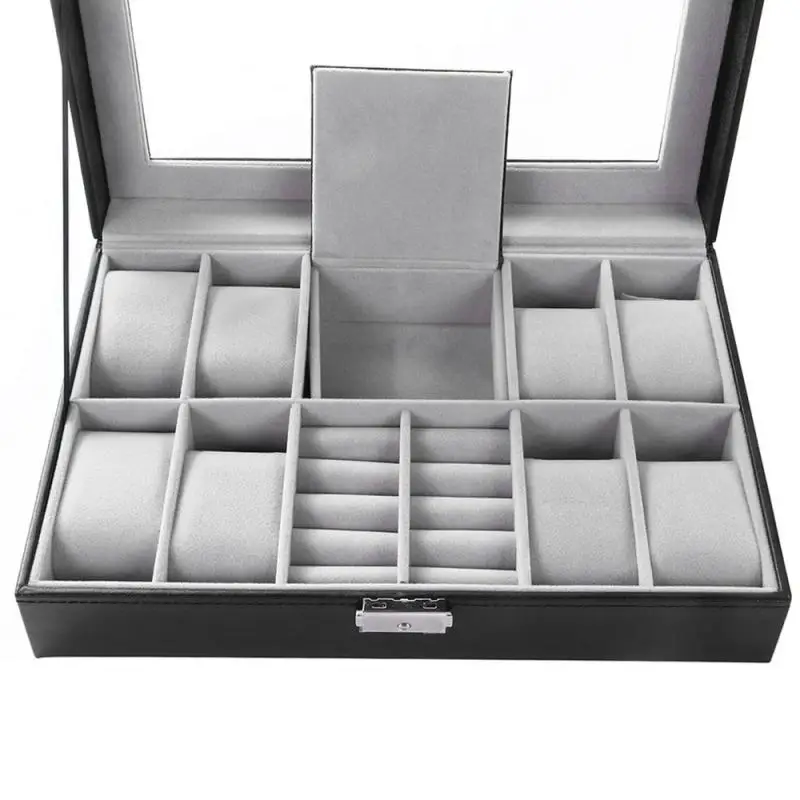 

Watch Box Jewelry Storage Box 8 + 2 Grid Watch Display Box Jewelry Box Pu Jewelry Storage Box Watch Box