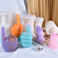 new silicone candle molds gesture finger mould creative perfume 3d candle making kit for candle making cake home decoration gift