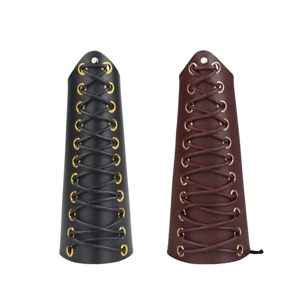 

Archery Arm Guard Bracer Handmade Lace-up Cow Leather Traditional Bow Gloves