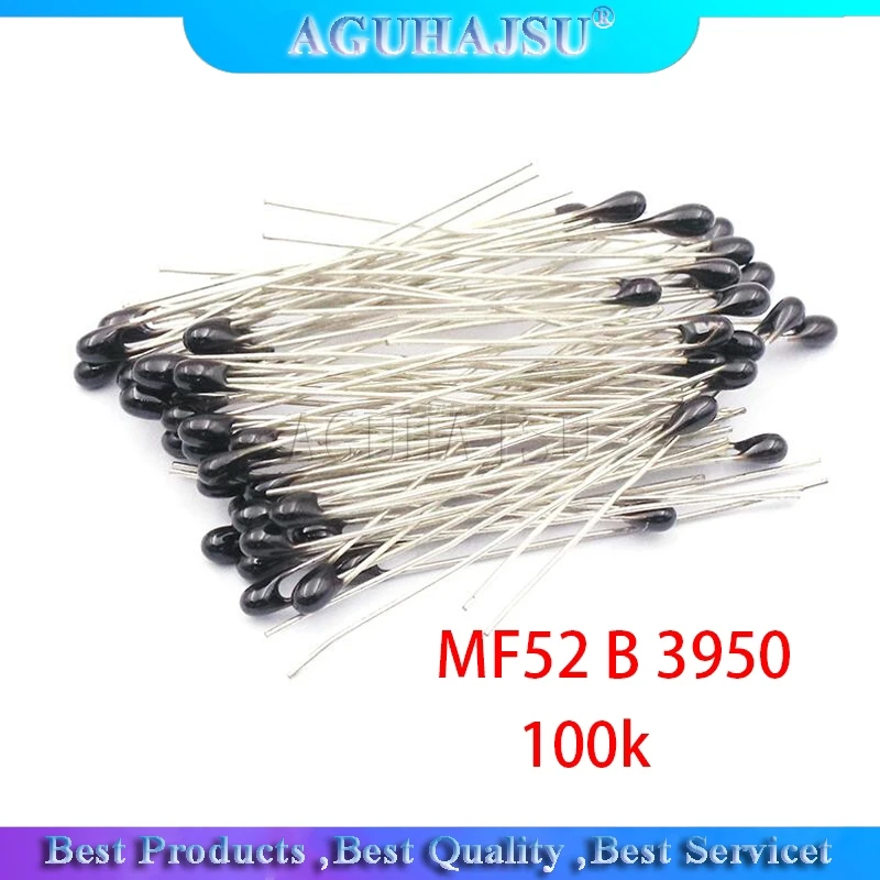 100 шт ntc mf52at термистор датчик температуры k MF52AT MF52 3950 ohm 1% 100k/3950|Резисторы| |
