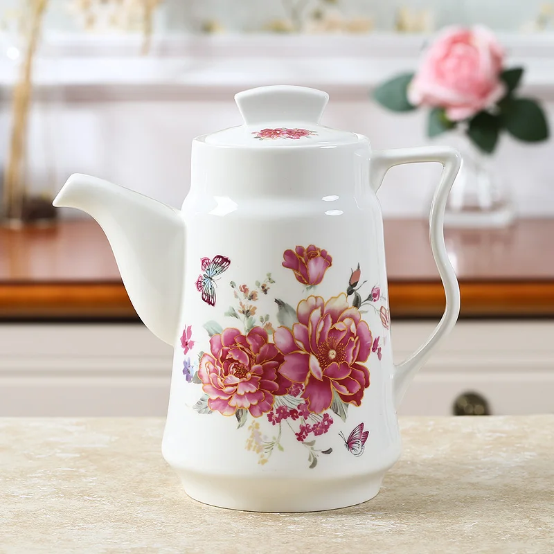 

Ceramic Pitchers Water Bottles Cold Kettle No Explosion Jug Large Capacity Household Ceramic Thermos