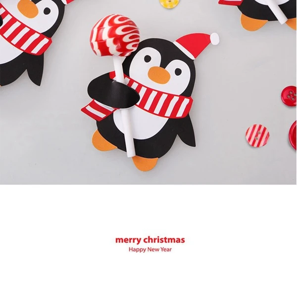 Рождественская бумага для леденцов конфет Мультяшные подарки украшение Детская