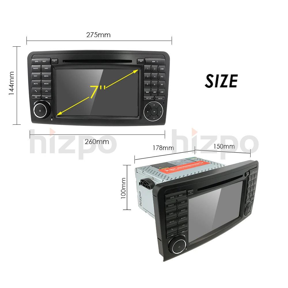 Два Din 7 дюймов Автомобильный dvd-плеер для Mercedes Benz/GL ML Класс W164 X164 ML350 ML450 ML500 GL320 GL450 Canbus радио gps FM OBD2 карта