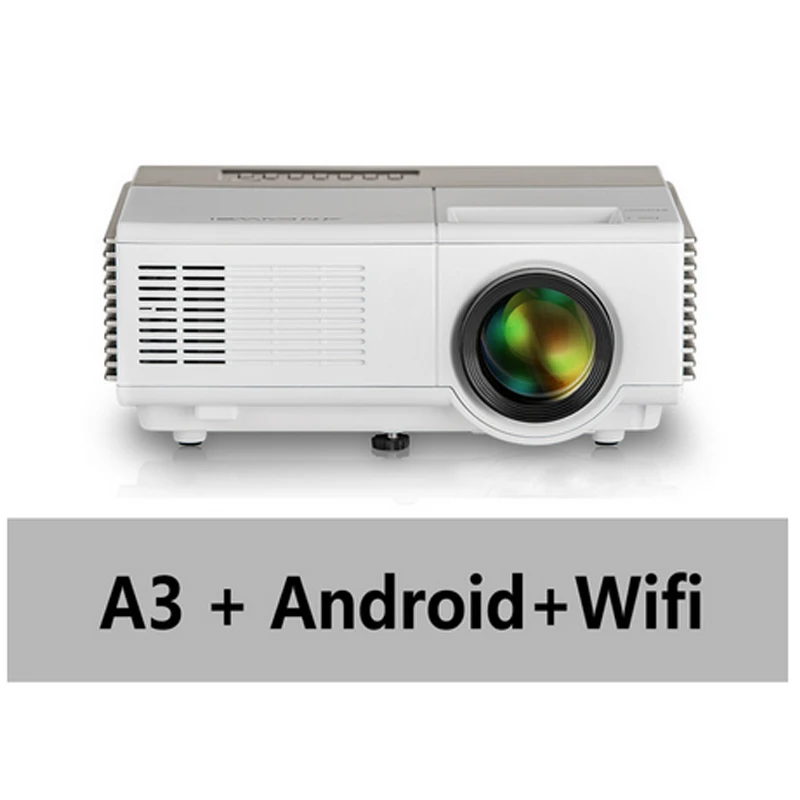 A3AB Version A3/A3AB портативный светодиодный мини-проектор для домашнего кинотеатра, ЖК-проектор, Android 6,0, Wi-Fi, Bluetooth, беспроводная синхронизация видео, смартфон - Цвет: A3AB Version