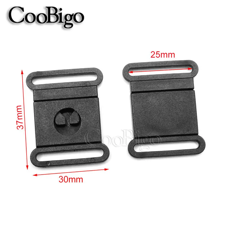 25mm Webbing 10 шт., черный пластик, 3/" 5/8" 3/" 1", ремни для безопасности, застежка для бюстгальтера для домашних животных, ошейник, ремни, запчасти, аксессуары - Цвет: 25mm Webbing