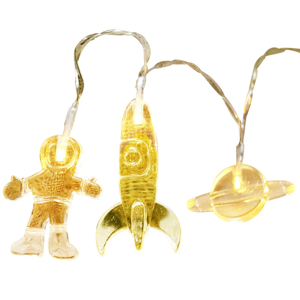 

LED String Lights Spaceman Astronaut Pendant Lamps Spaceship Rocket LED Night Lights Galaxy Birthday Party Home Kids Room Decor