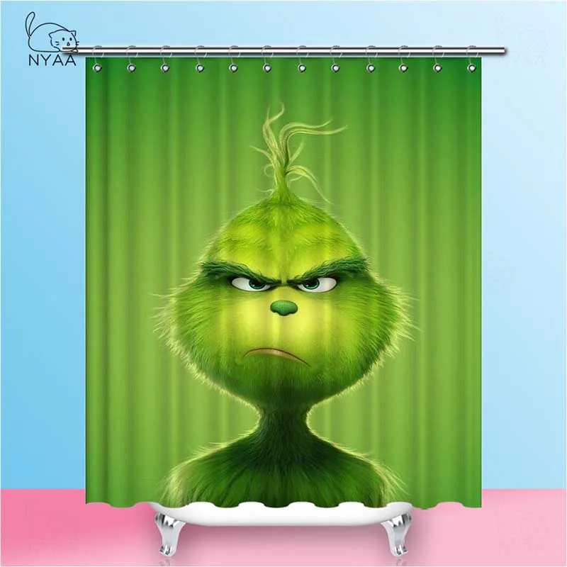 Nyaa Grinch занавески для душа Водонепроницаемый полиэстер ткань ванная комната шторы для домашнего декора - Цвет: NY5035