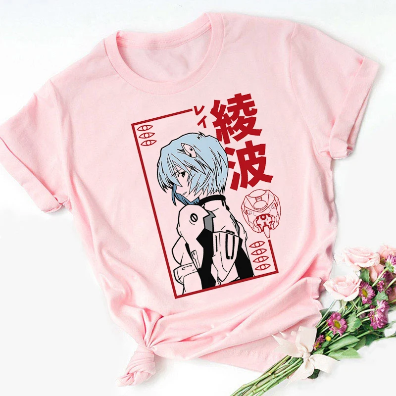 

Ayanami Rei Graphic Print Japan Manga Eva T-Shirts Anime Clothes Harajuku T Shirt Female Clothes Summer Tops T Shirts