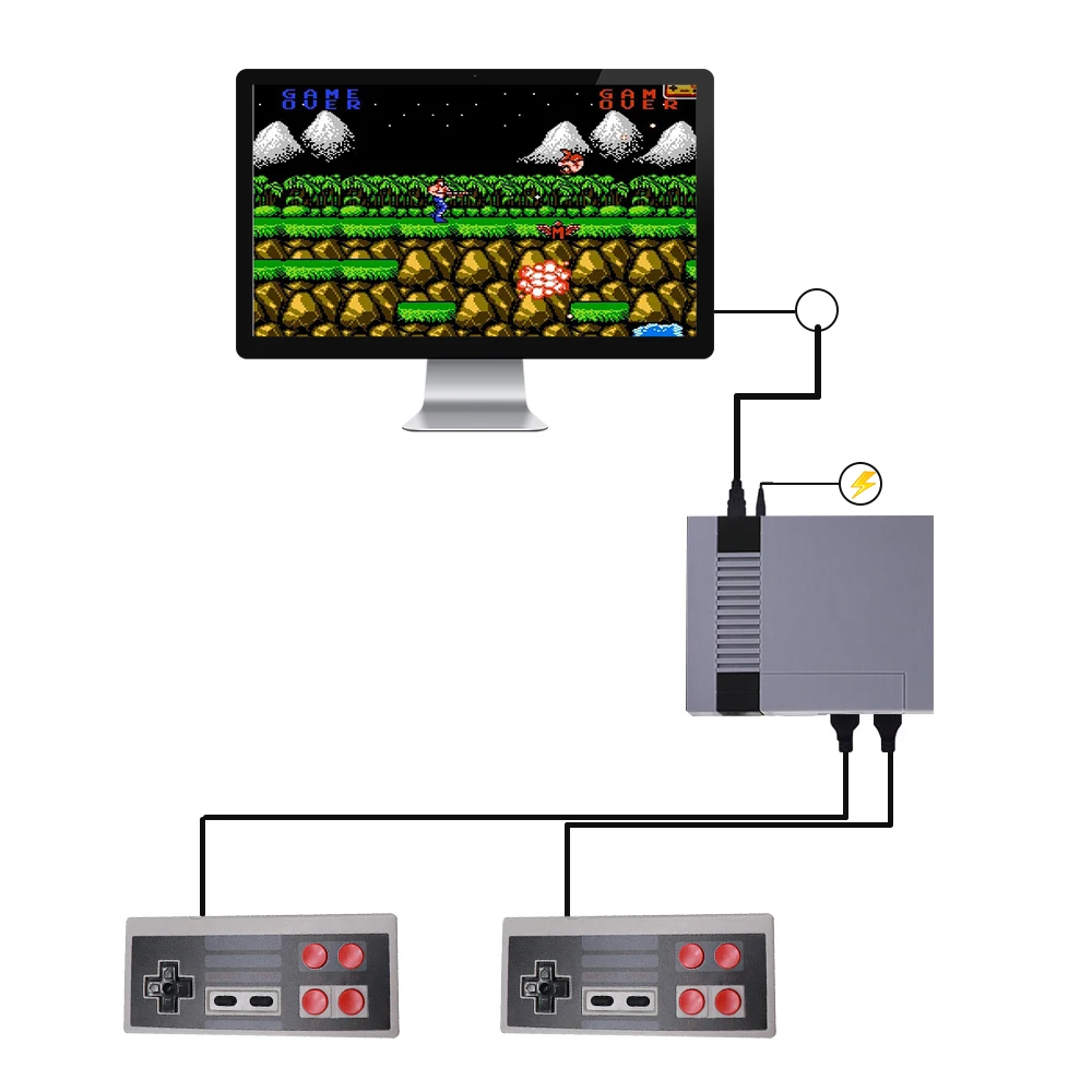 Мини-классическая игровая консоль NES tv с поддержкой tf-карты 8 бит Ретро игровая консоль встроенный 621 игр HDMI Портативный игровой плеер