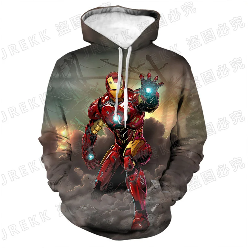 

New Men Women Children Iron Man Sweatshirts Cool Hoodies 3D Print Streetwear Boy Girl Kids Pullover Long Sleeve Fashion Jacket
