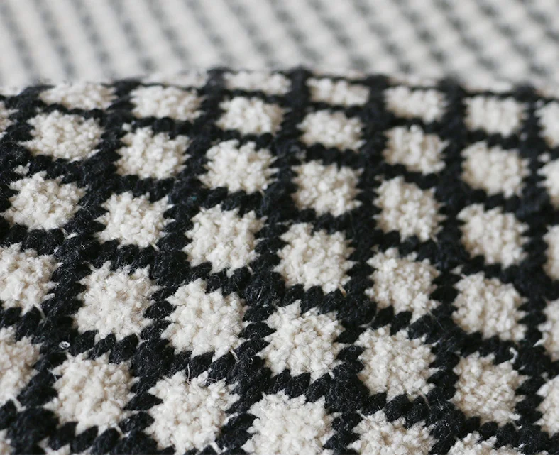 Бежевый/черный/серый Ретро ковер для дивана гостиной спальни хлопок окрашенная