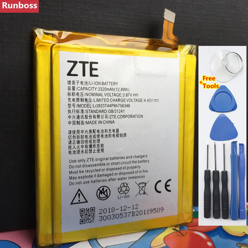 100% Новый оригинальный ZTE LI3931T44P8h756346 аккумулятор для телефона Axon 7 7S A2017 5 дюймов 3140