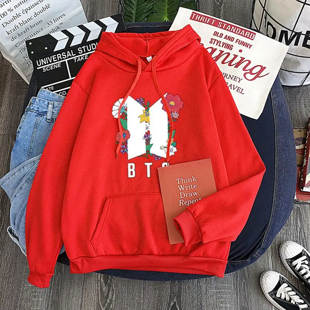 

Women winter Harajuku kawaii Hoodie Sweatshirt Cotton Long Sleeves Print Patterns Love Pullovers Hooded Crop Top Girls Hoodie