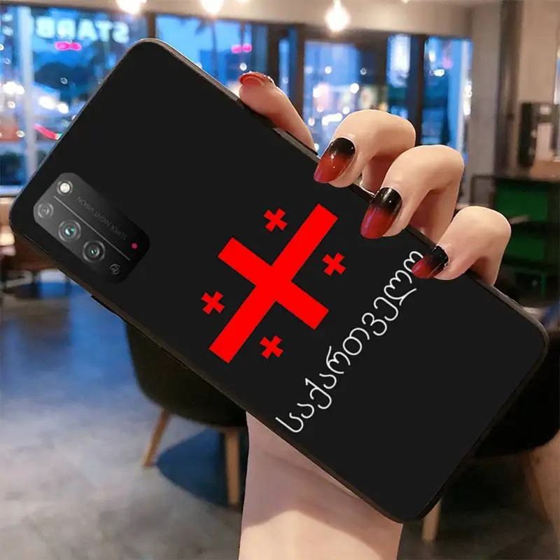 

Georgia flag pattern Phone Case for Huawei Honor 30 20 10 9 8 8x 8c v30 Lite view 7A pro