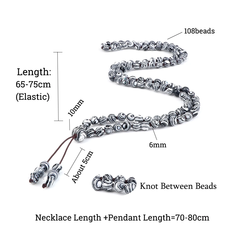 Шарм 6 мм серый Малахитовый камень многослойный браслет с подвеской тибетское