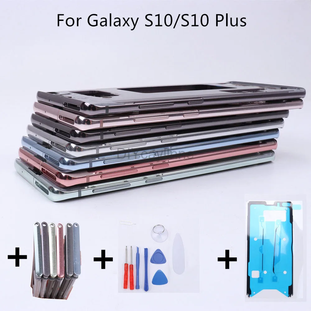 Новинка для Samsung galaxy S10 Plus G975 средняя рамка Корпус части корпуса G973 +