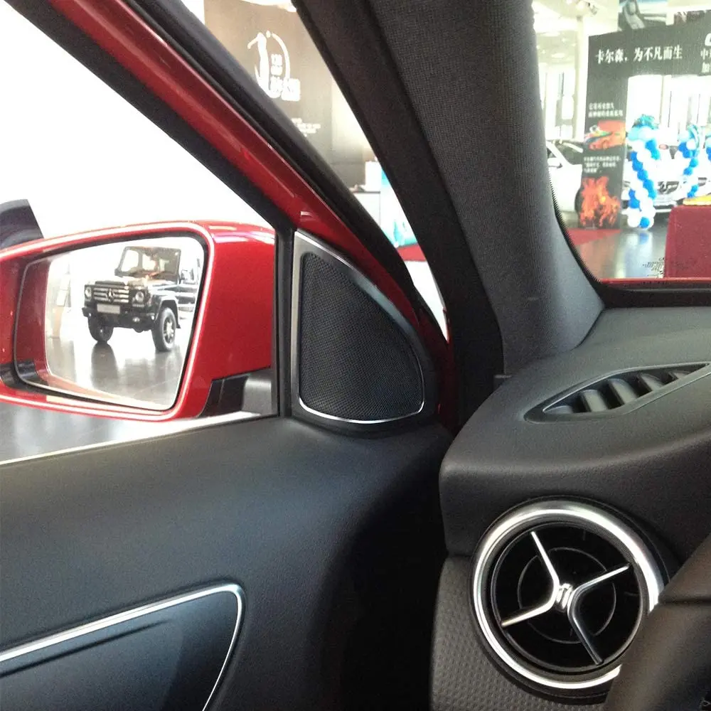 

ABS Chrome Matte Door Speaker Frame Trim for Mercedes Benz A Class W176 2013-2018