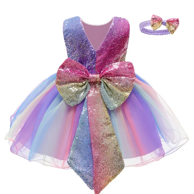 

Newborn Dresses For Kids Christmas Unicorn Dresses Baby Girls 1st Birthday Party Wedding Princess Dress Infant Vestidos 0-2 Year