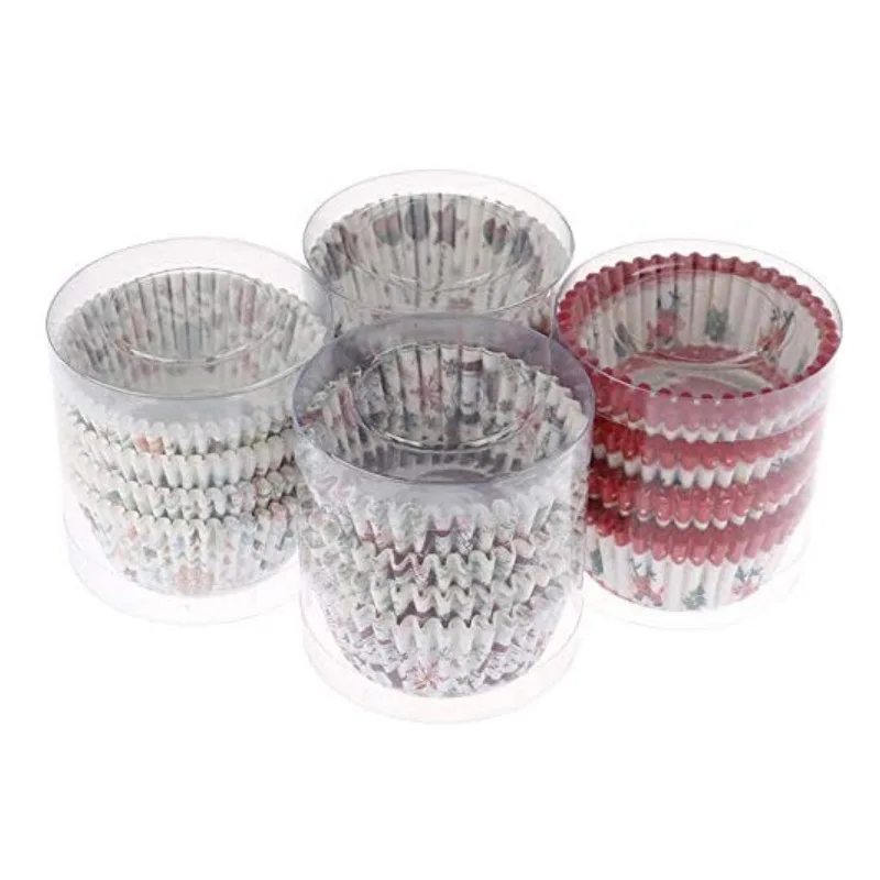 

100Pcs Christmas Cupcake Paper Cups Home Christmas Cake Decorations Muffin Cupcake Liners Merry Christmas Cake Mold Baking Cup