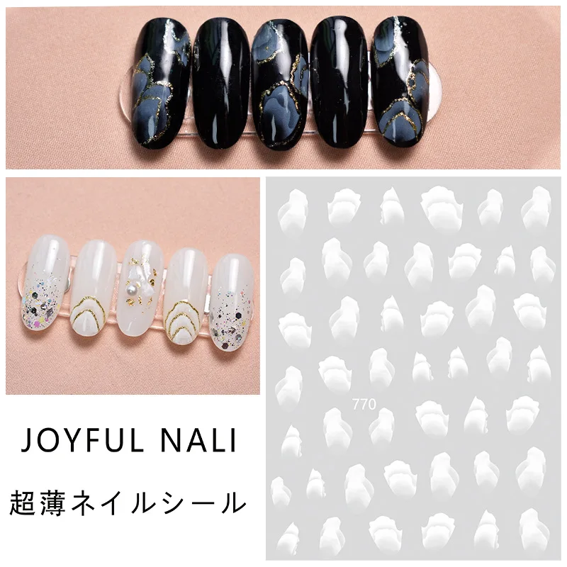 

1Sheet New Nail Art Sticker Ocean Shell Mountain Design Self-Adhesive 3D Decals For Nail Art Polish Foil Tips Manicure Stickers