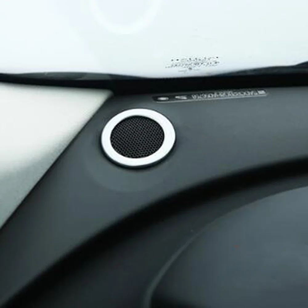 

Для Jaguar F-PACE 2016 2017 2018 ABS Matte Автомобильная дверь Аудио Громкий динамик Ttrim Ring Автомобильная наклейка аксессуары для интерьера Стайлинг