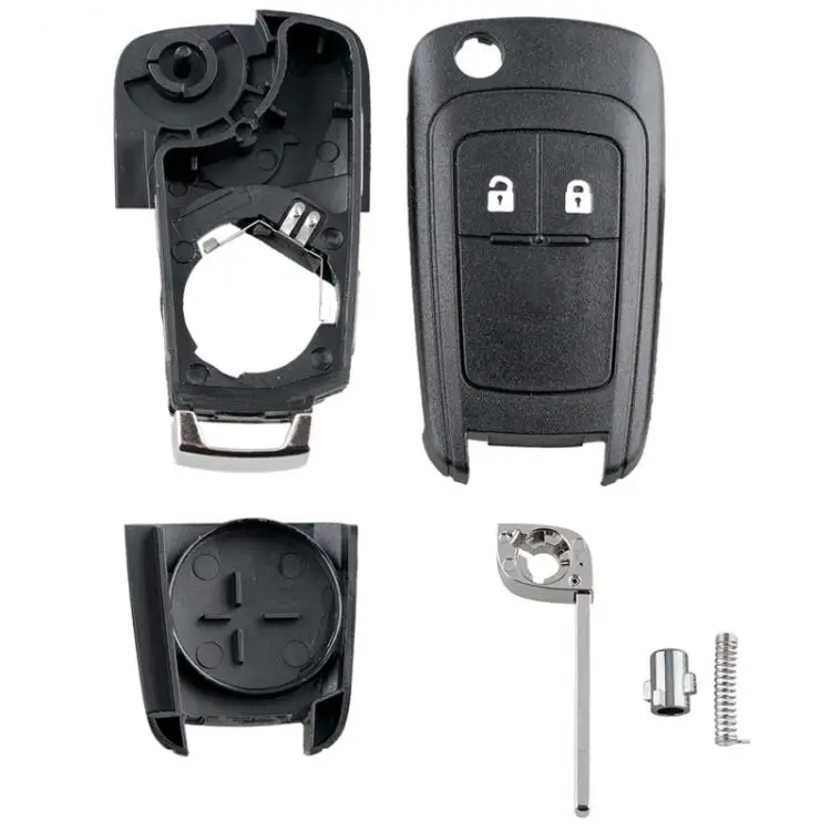 Чехол брелок для автомобильного ключа с 2 кнопками сменный складной чехол