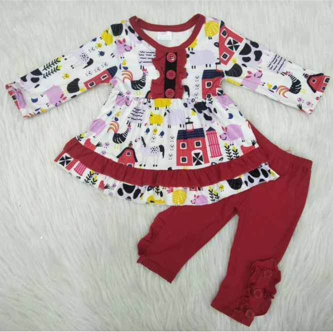 Осень и зима готов к отправке Детские Популярные забавные красные леггинсы с