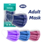 10 шт. одноразовая Нетканая 3-слойная фильтровальная маска, детская маска, фиолетовые синие фрукты, маска для лица, для взрослых, дышащая фотомаска