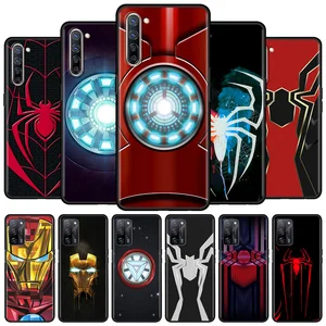 phone case for oppo a53 a93 a52 a94 a9 a74 2020 find x2 x2pro x2lite silicone black cover marvel spider man infinity war free global shipping