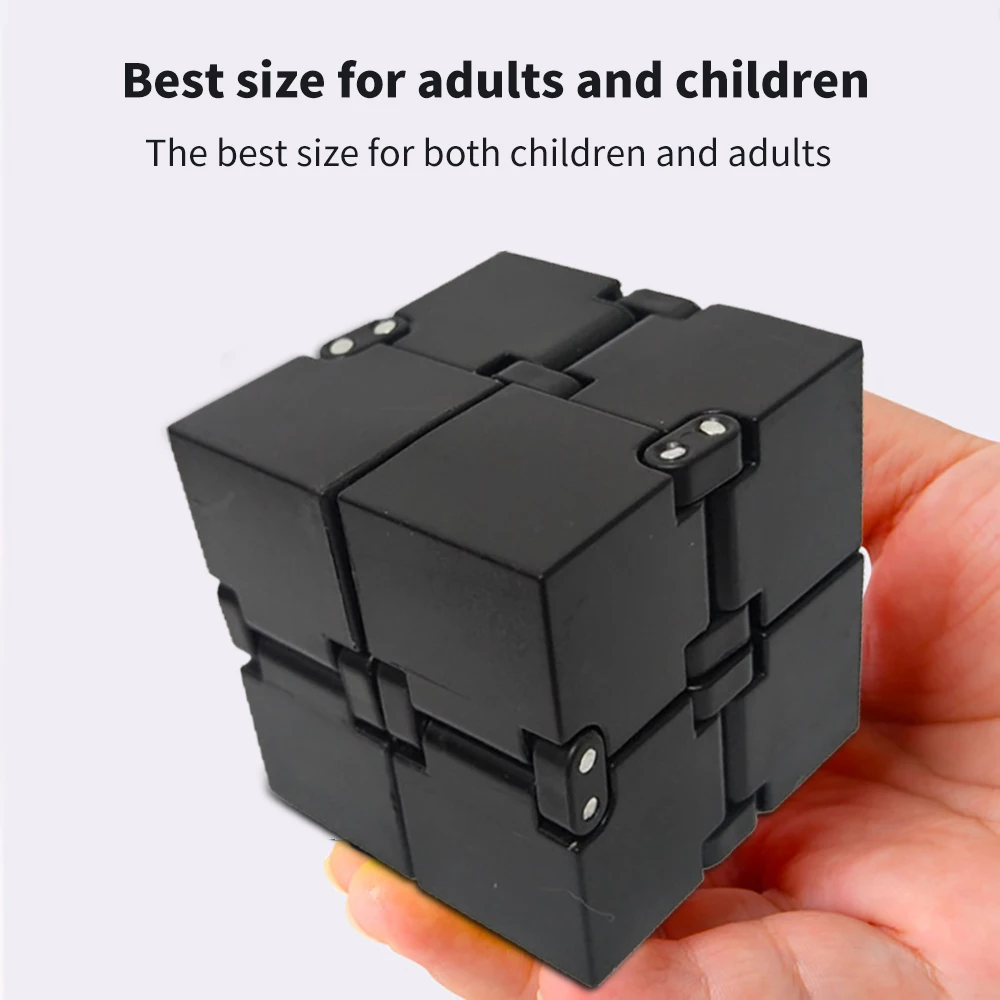 

Creative Plastic Fidget Finger Toy Colorful Puzzle Assembling Infinity Block For Children Adult Building Block Stress Relief Toy