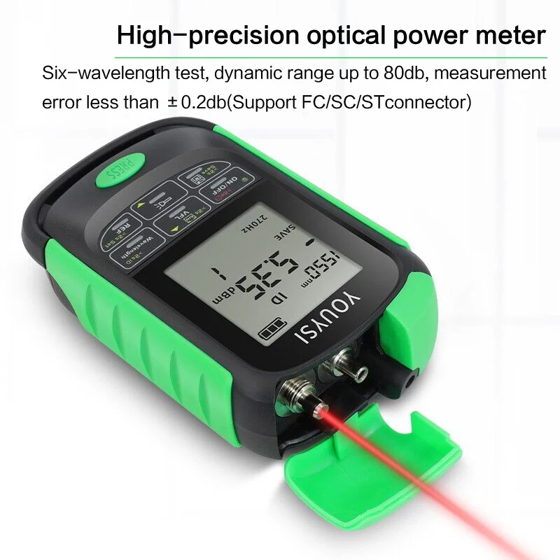 Новый 4 в 1 литий ионный аккумулятор оптический измеритель мощности Визуальный