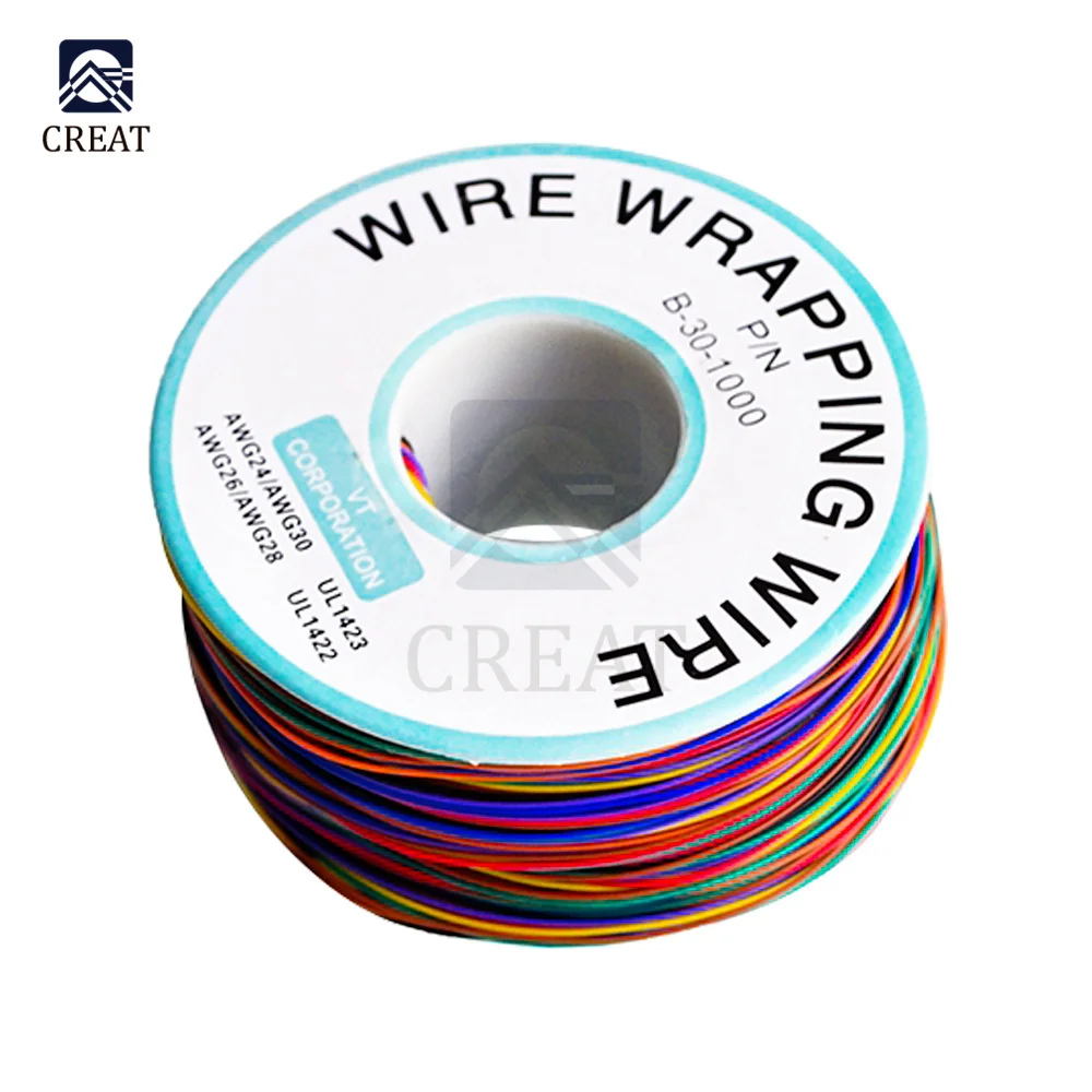 Цветной изоляционный Кабель 250 м 30 AWG 8 проводов 0 25 мм фотоэлемент UL1423 медный