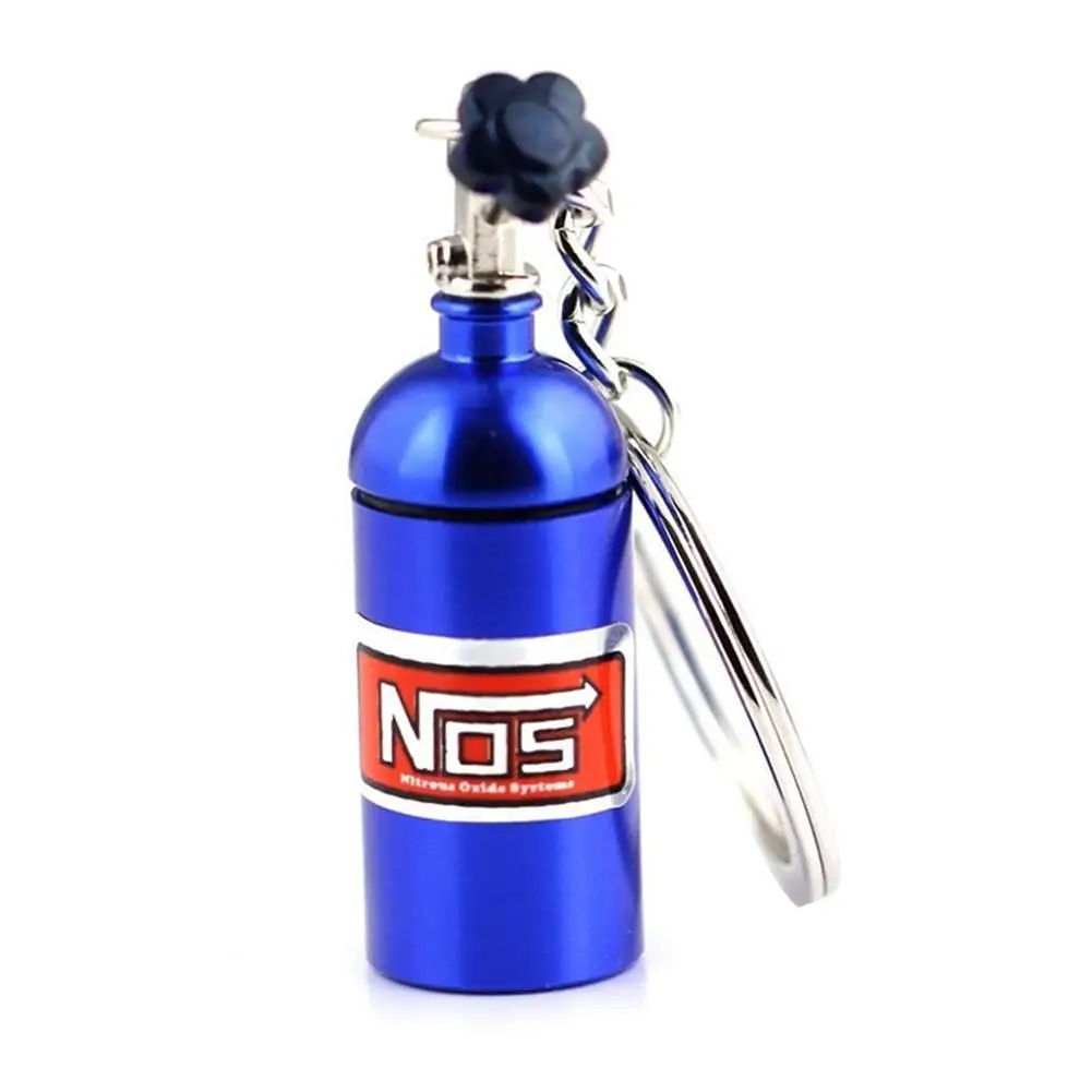 Car Key Ring NOS Nitrous Oxide Bottle Style Keychains Automobile Alloy Light Keyring Chain Aluminum Accessories Decorat V9L7 | Автомобили