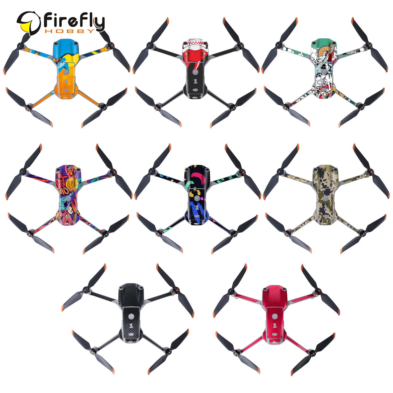

Sunnylife PVC Stickers Protective Film Scratch-proof Decals Skin for DJI Air 2S