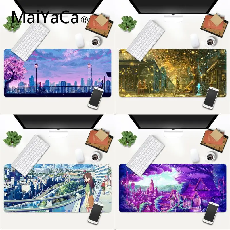 

Anime Cities High Quality Durable Rubber Mouse Mat Pad Size for 30*60cm/11.8*23.6inch