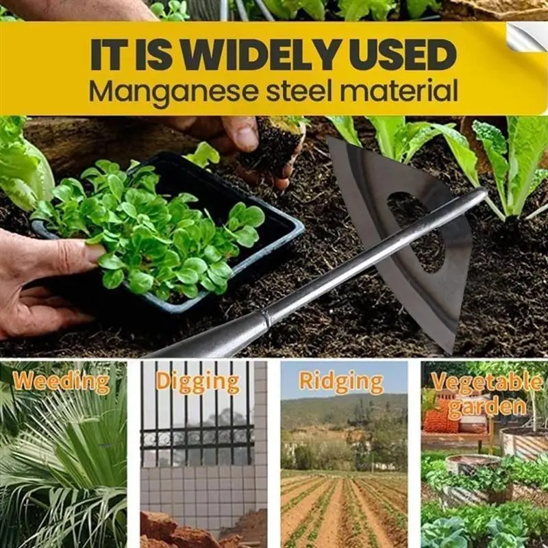 

Stainless Steel Hollow Hoe Garden Tool Weeding Rake Planting Vegetables Home Garden Farm Weeding Hollow Hoe