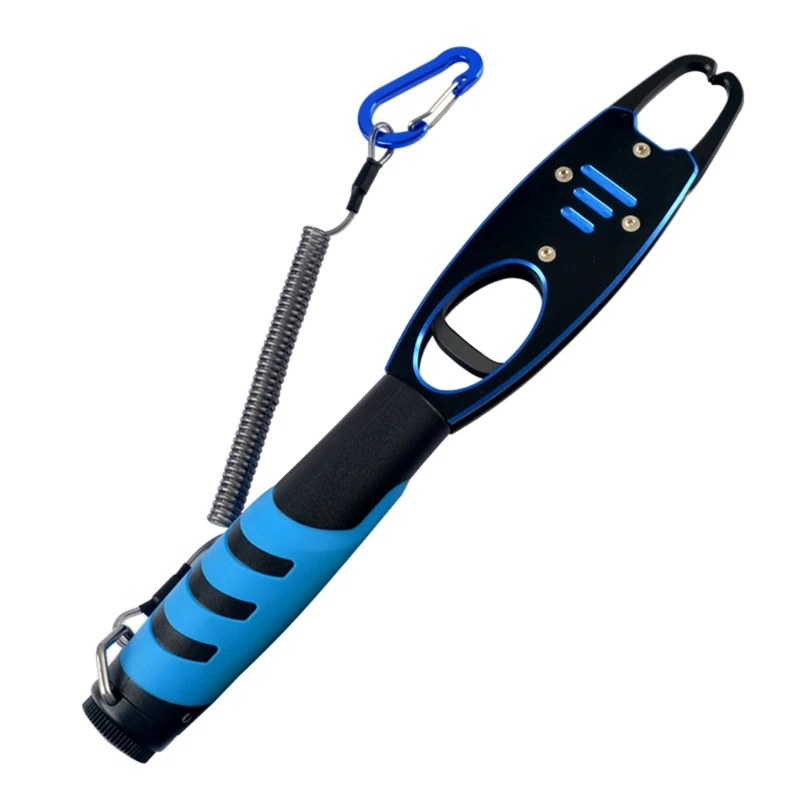 

Fish Lip Gripper with Scale 33lb Aluminum Fish Grabber Tackle Fishing Grip Tool Fishing Gifts for Men