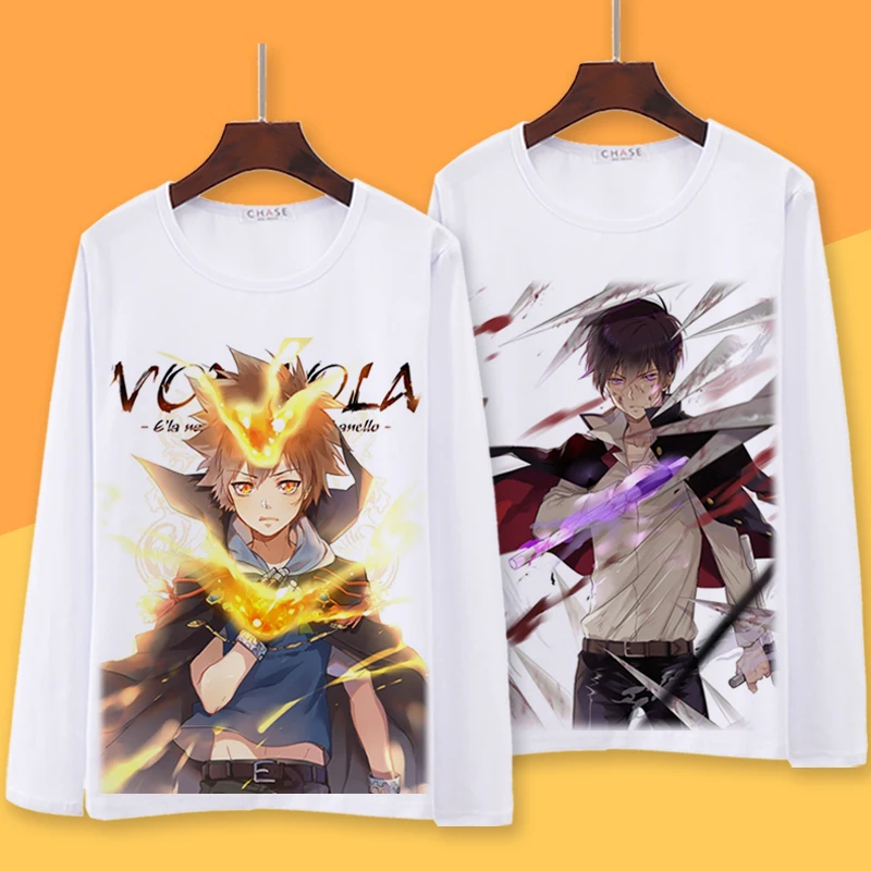 Хитман Реборн! Футболка для косплея Sawada Tsunayoshi кёя Хибари весенне осенняя