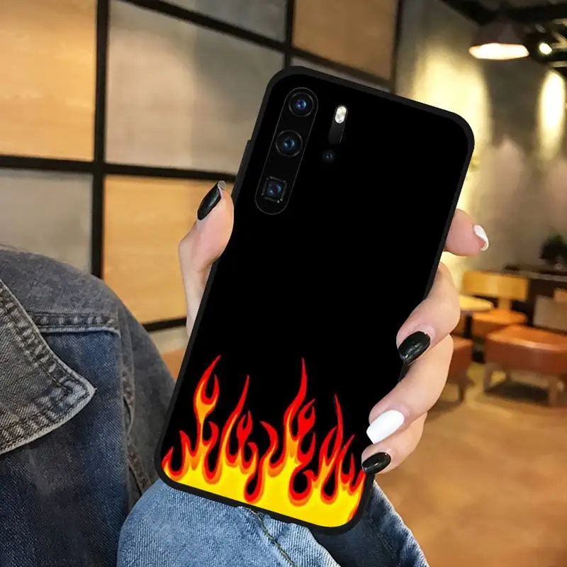 

Cool red flames green flame Phone Case Funda For Huawei P9 P10 P20 P30 Lite 2016 2017 2019 plus pro P smart