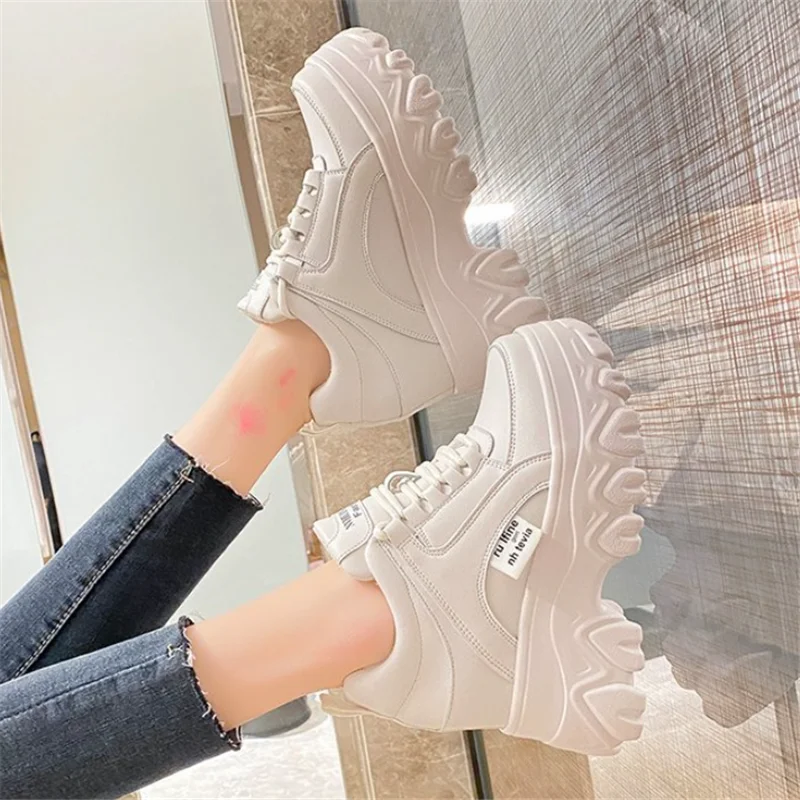 

Women's winter thick-soled inner heightening women's short boots sports shoes warm women's boots plush ankle boots lace-up tenni