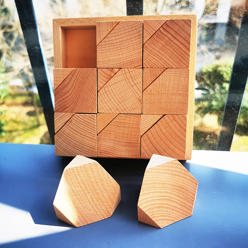 18 шт./компл. ручная роспись Буковые деревянные кирпичи с цветами/роспись своими