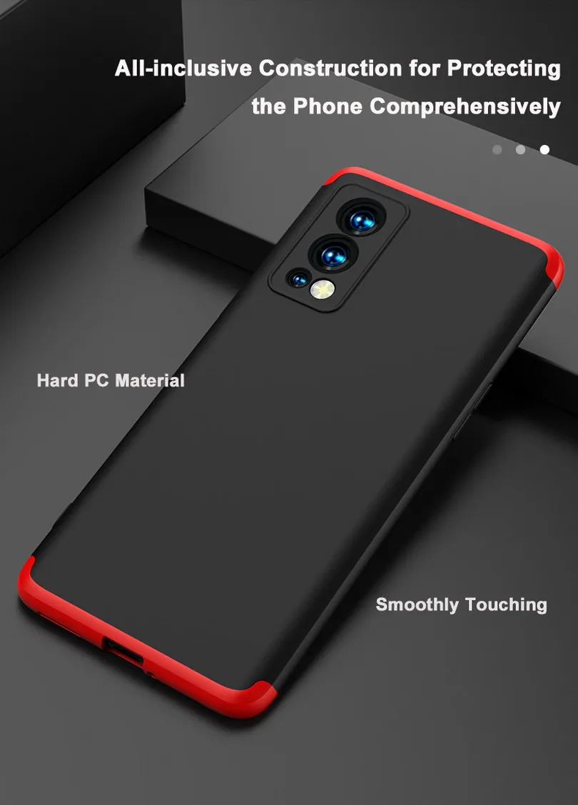 3 in 1 full protective case for oneplus nord 2 nord2 5g one plus 9 pro 9r case oneplus 9 8t 8 7t 7 6t nord phone cover fundas free global shipping