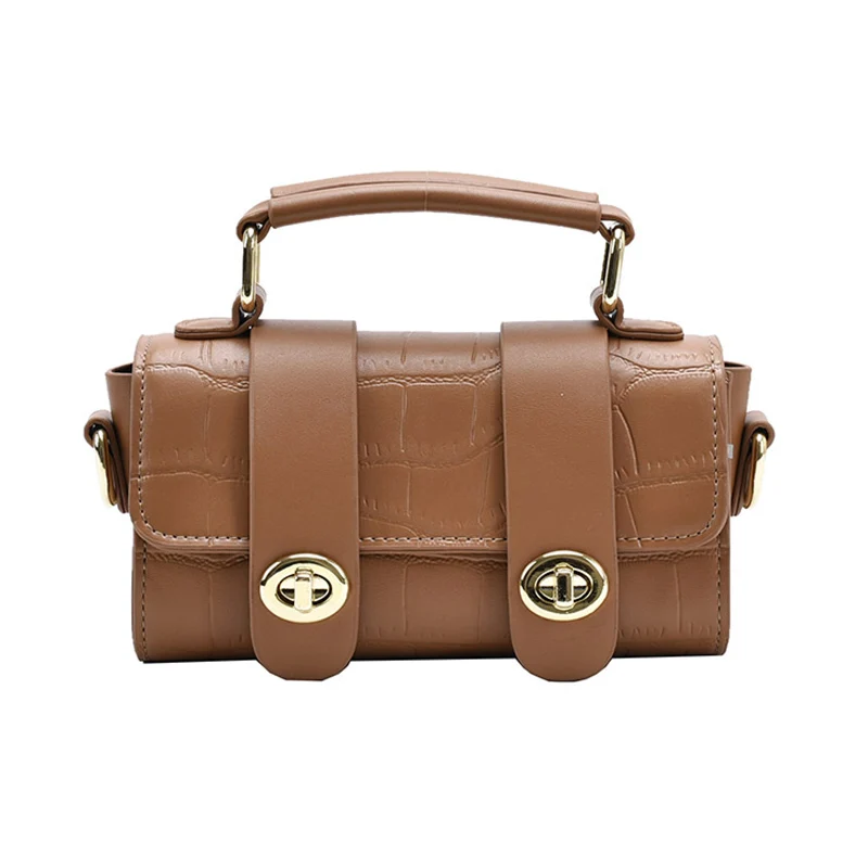 

Crocodile pattern Square Tote Bag 2020 Fashion New High quality PU Leather Women's Designer Handbag Lock Shoulder Messenger Bag