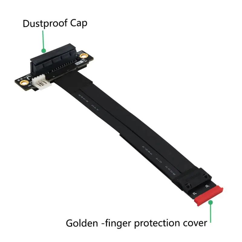 

Кабель Riser PCIe x4 3,0 PCI-E 4x к M.2 NVMe M Key 2280 Riser Card Gen3.0 90 °
