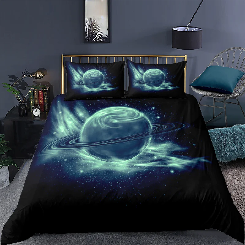 

Space Star 3d Galaxy Duvet Cover Set Single Double Twin/Queen 2/3pcs Bedding Sets Universe Outer Space Themed Quit Cover