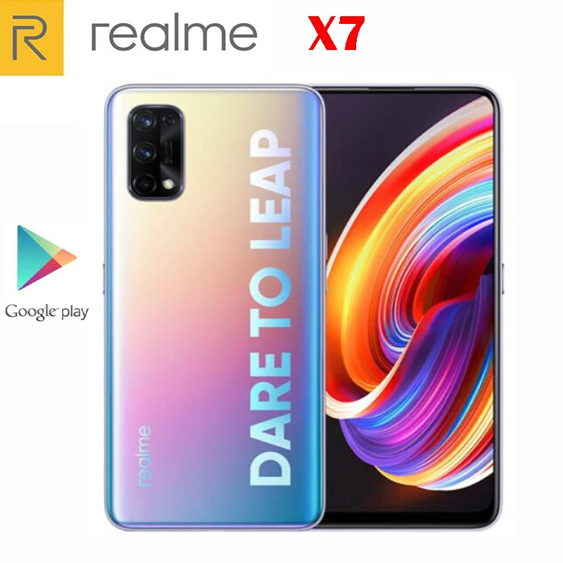 Оригинальный Новый Официальный Realme X7 5G сотовый телефон Mediatek 800U 6 4 дюймов AMOLED